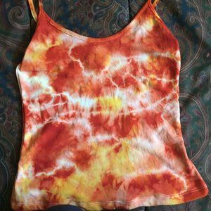 Vintage  80's Tie-Dye Nylon Mesh Tank Top - Churchgirl brand